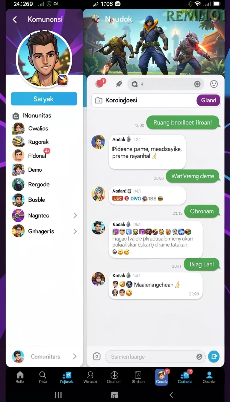 Cuplikan layar JKTOK — menu navigasi